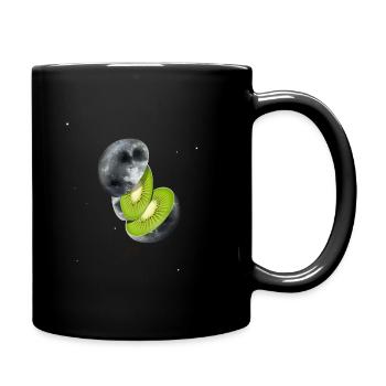 Kiwi Moon And Universe - Tasse einfarbig - Schwarz - Rechts