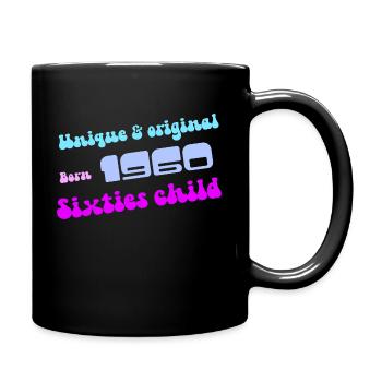 Sixties 1960 birthday year design - Full Colour Mug - black - Right