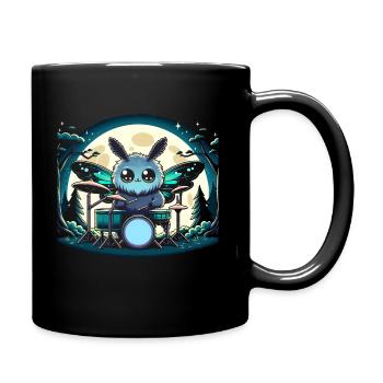 Mothman Point Pleasant Drummer Cryptid - Tasse einfarbig - Schwarz - Rechts