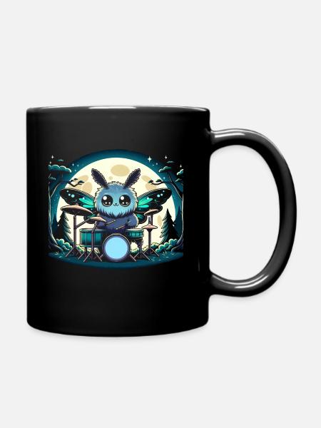 Mothman Point Pleasant Drummer Cryptid - Tasse einfarbig - Schwarz