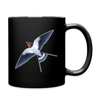 Oiseau hirondelle Illustration / Graphique - Mug uni - noir - Droite