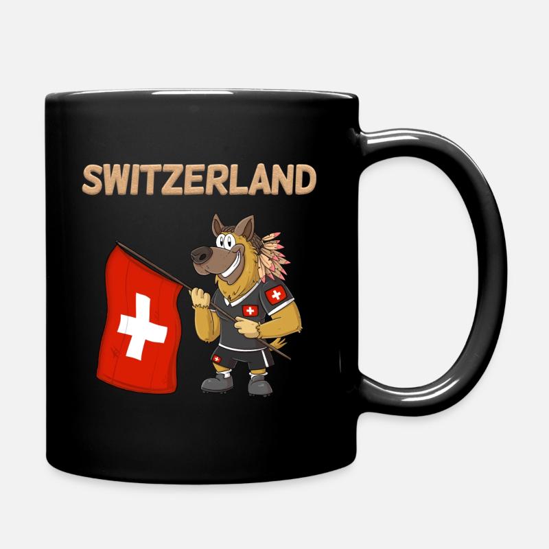 Schweiz Fan / Schweizer Hunde - Tasse einfarbig - Schwarz