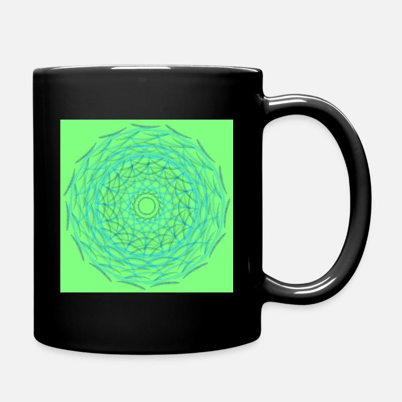 Grüner Kreis Web - Tasse einfarbig - Schwarz