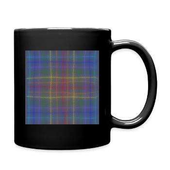 rainbow lines pattern - Full Colour Mug - black - Right