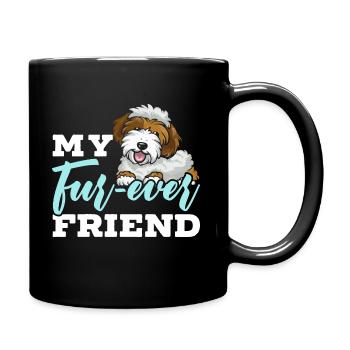 Chien Sheepadoodle mignon - Mug uni - noir - Droite