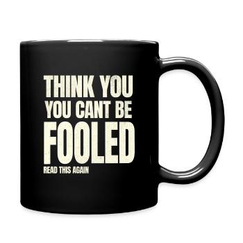 You Think | Cooles Streetwear-Typo-Shirt - Tasse einfarbig - Schwarz - Rechts