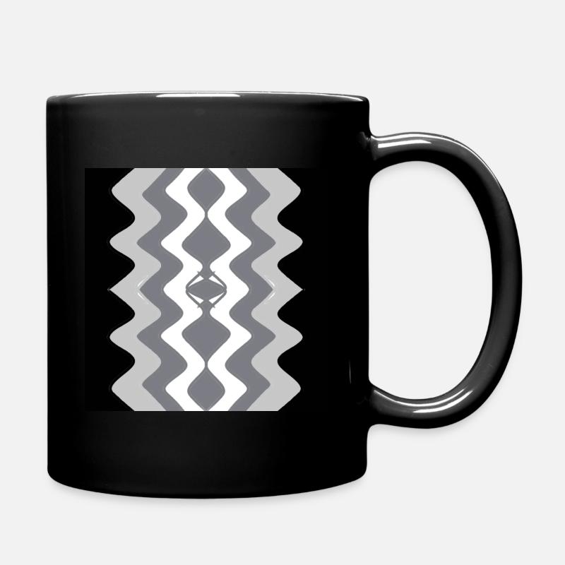 Zig Zag Vertical Gris - Mug uni - noir