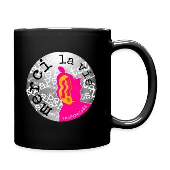 Merci la vie - Tasse einfarbig - Schwarz - Rechts