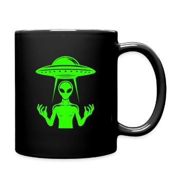 Außerirdische Meditation - Tasse einfarbig - Schwarz - Rechts
