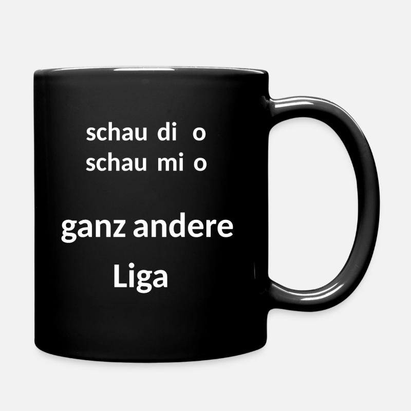 bayerisch, lustig, selbstbewußt - Tasse einfarbig - Schwarz