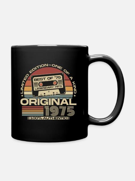 Original 1975 Vintage Anniversaire Rétro - Mug uni - noir