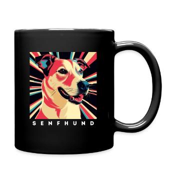 Senfhund - Dog Merch for everyone - Mixed Breed - Tasse einfarbig - Schwarz - Rechts