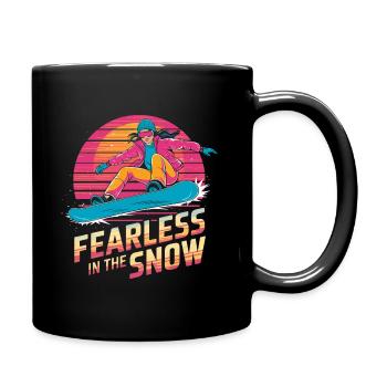 Intrépide dans la neige - Mug uni - noir - Droite