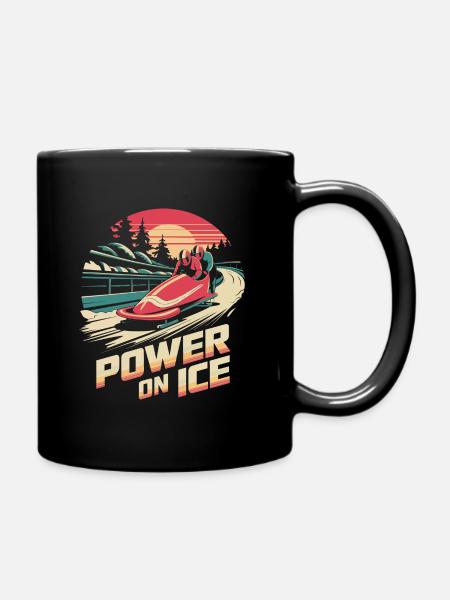 Puissance sur l’équipe de bobsleigh - Mug uni - noir