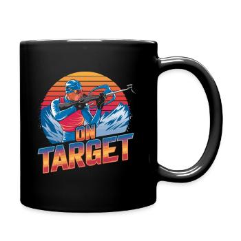On Target - Graphismes dynamiques pour le biathlon - Mug uni - noir - Droite