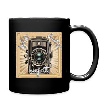 camera - kamera - memories - retro - Tasse einfarbig - Schwarz - Rechts