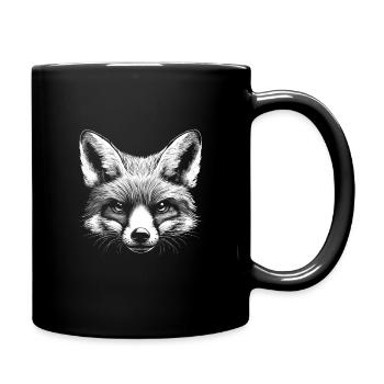 Cute Fox - Full Colour Mug - black - Right
