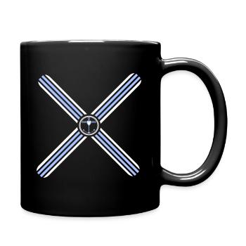 Miesmuschelartwuermchen Geschenk Norden Meer Anker - Tasse einfarbig - Schwarz - Rechts