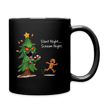 Scream Night – Horror Christmas Design - Full Colour Mug - black - Right
