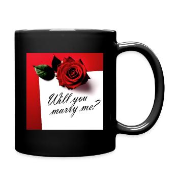 Veux-tu m'épouser? - Mug uni - noir - Droite