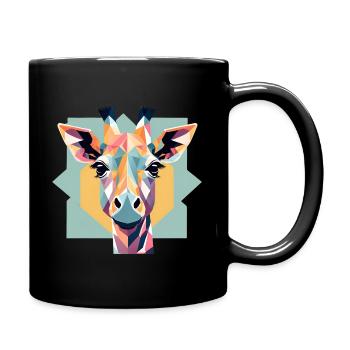 Geometric Giraffe Gift Geometry - Full Colour Mug - black - Right