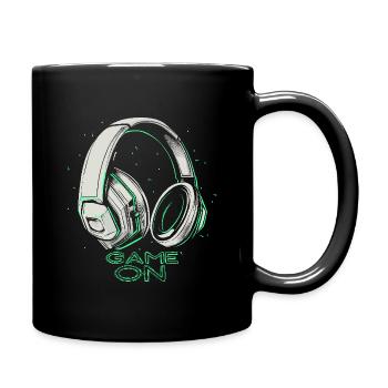 Game on - zocken gaming - Tasse einfarbig - Schwarz - Rechts