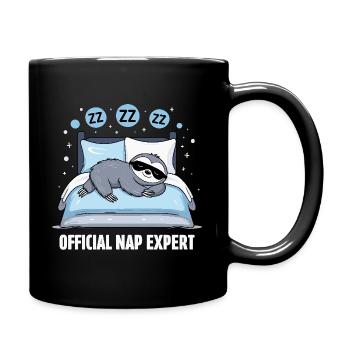 Official Nap Expert - Tasse einfarbig - Schwarz - Rechts