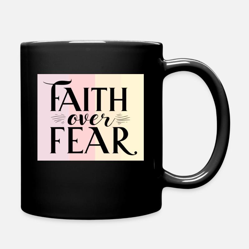 La foi sur la peur - Mug uni - noir