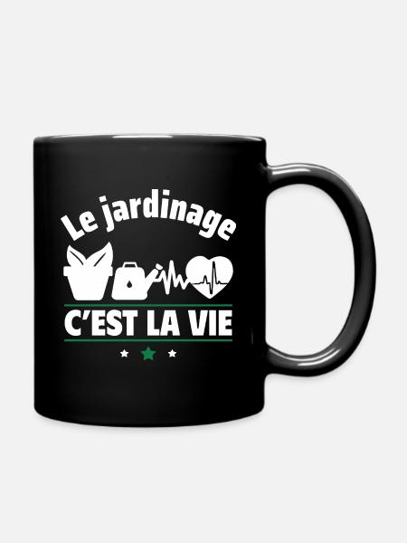 le jardinage c est la vie,jardinier,jardinière - Mug uni - noir