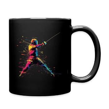 Fechten Fechter Geschenk - Tasse einfarbig - Schwarz - Rechts