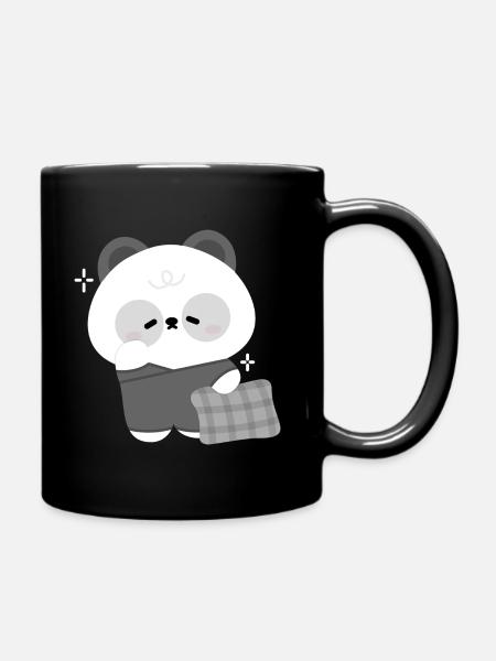 Sleepy Panda - Full Colour Mug - black