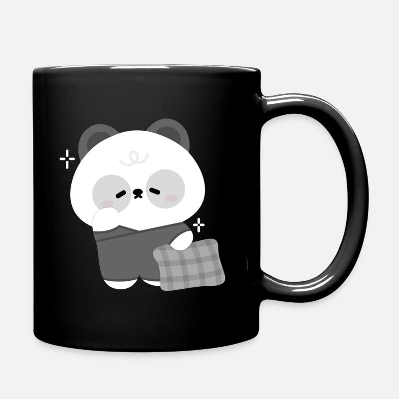 Sleepy Panda - Full Colour Mug - black