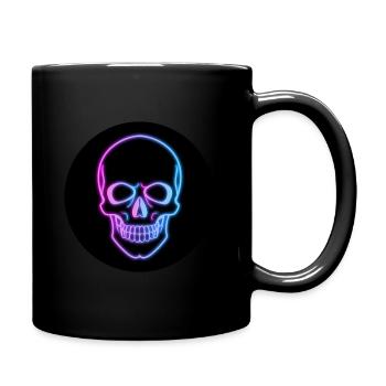 Neon Skull - Tasse einfarbig - Schwarz - Rechts
