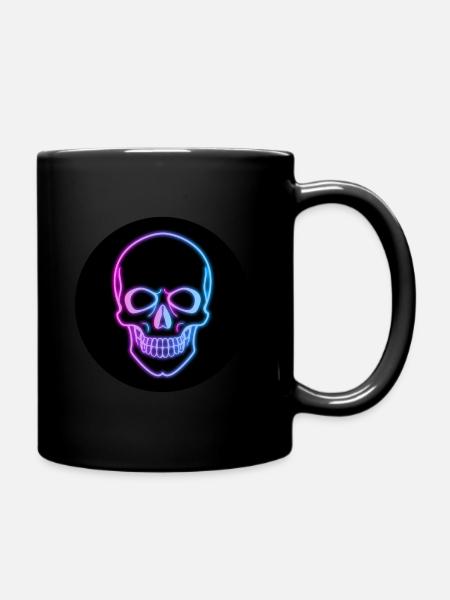 Neon Skull - Tasse einfarbig - Schwarz