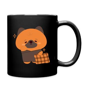 Sleepy German Shepherd - Full Colour Mug - black - Right