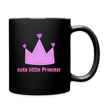 mignonne petite princesse - Mug uni - noir - Droite