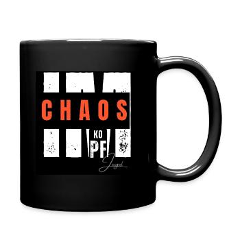 CHAOS IM KOPF - Tasse einfarbig - Schwarz - Rechts