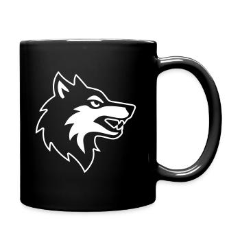 Icône du logo tête de loup - Mug uni - noir - Droite