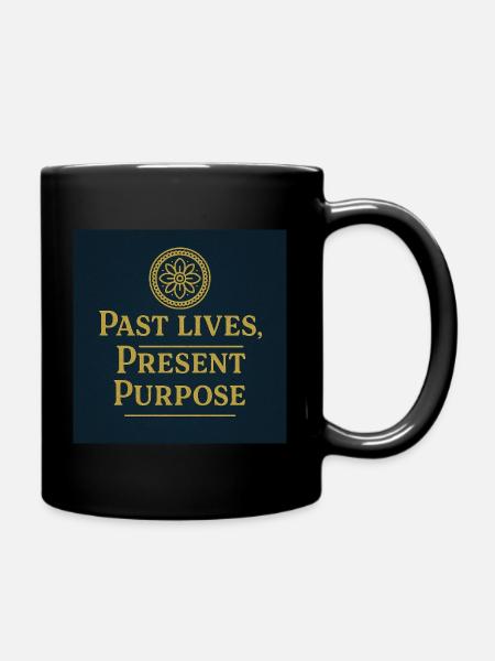 Past Lives Present Purpose - Full Colour Mug - black