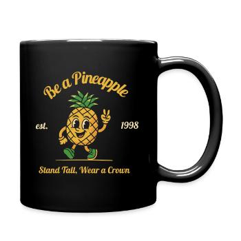 Be a Pineapple – Proud as a pineapple - Full Colour Mug - black - Right