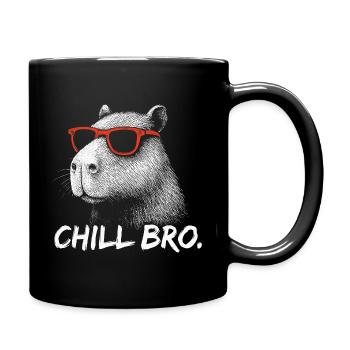 CHILL BRO – Capybara amusant avec des lunettes de soleil - Mug uni - noir - Droite