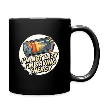 J’économise de l’énergie – dit la batterie - Mug uni - noir - Droite