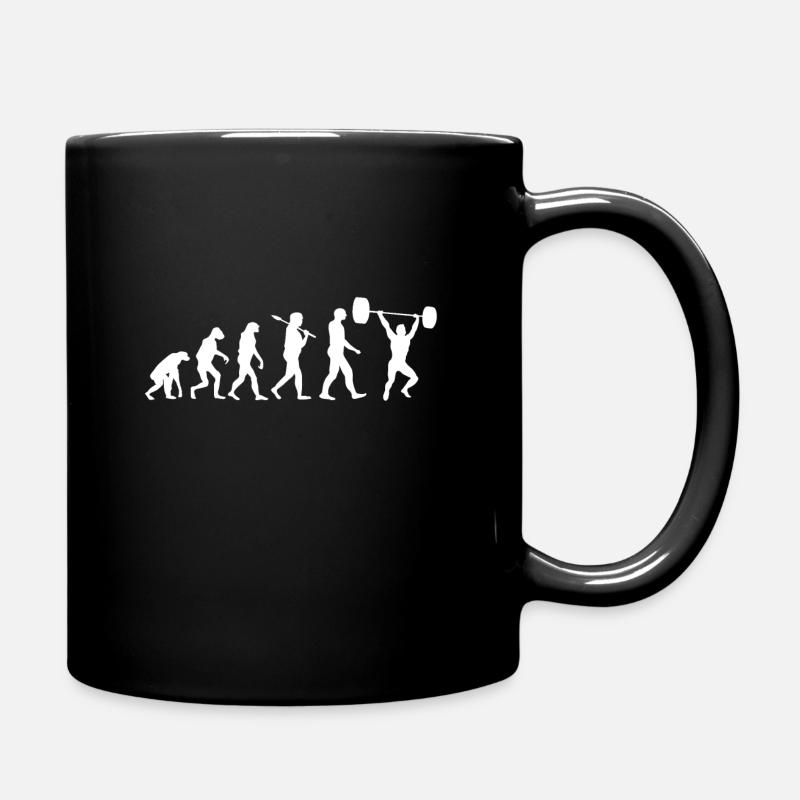 FitnessSHIRT · Evolution musculation de musculation - Mug uni - noir