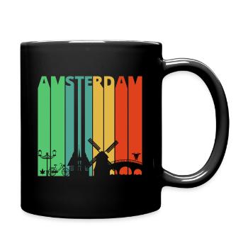 Vintage Retro Amsterdam.Holland. Netherlands.Gifts - Mug uni - noir - Droite