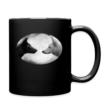 loup - Mug uni - noir - Droite