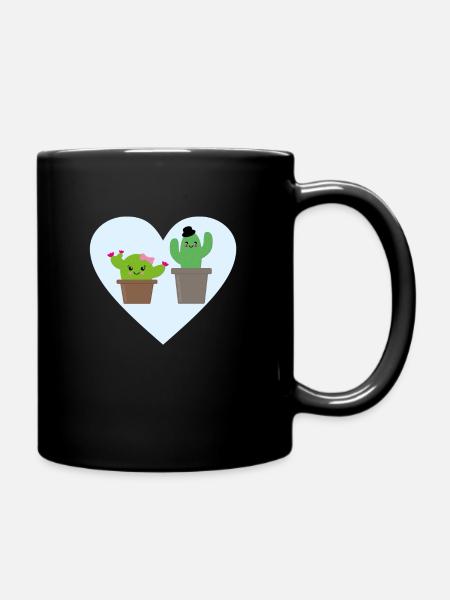 Kaktus Liebe - Tasse einfarbig - Schwarz