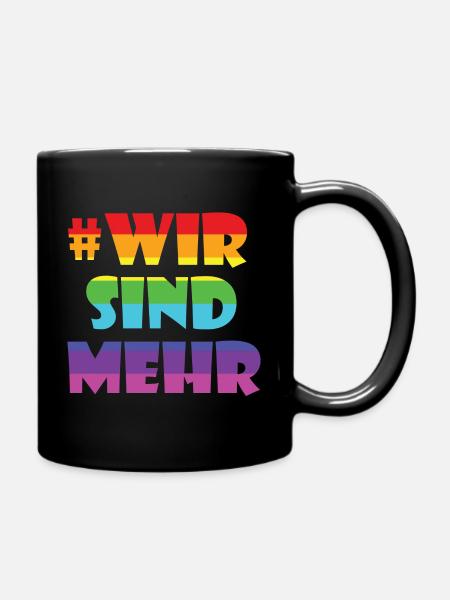 Wir sind mehr - Tasse einfarbig - Schwarz