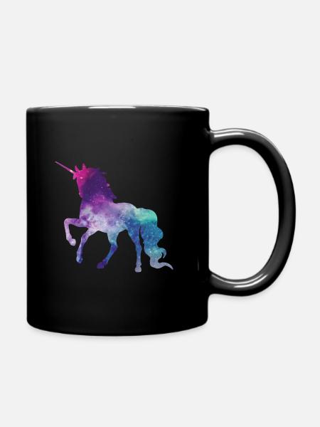 Unicorn, Unicorns, I love Unicorns - Full Colour Mug - black