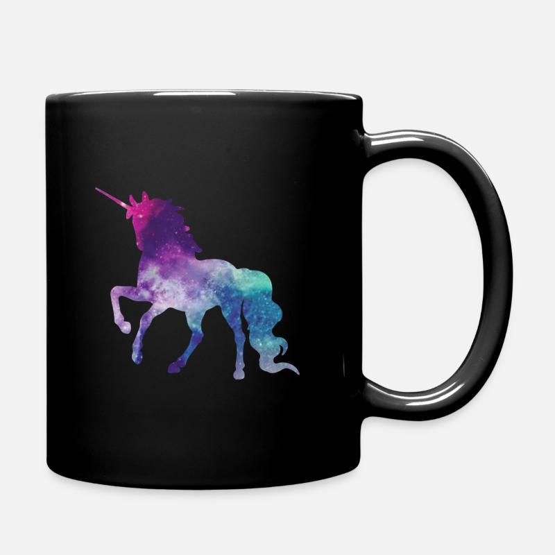 Einhorn, Einhörner, Ich liebe Einhörner - Tasse einfarbig - Schwarz
