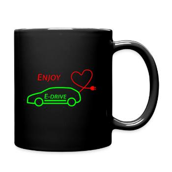 Enjoy e-drive - Mobilité électrique - Voitures électriques - Mug uni - noir - Droite